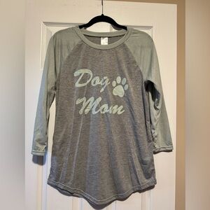 Dog Mom Baseball Tee L